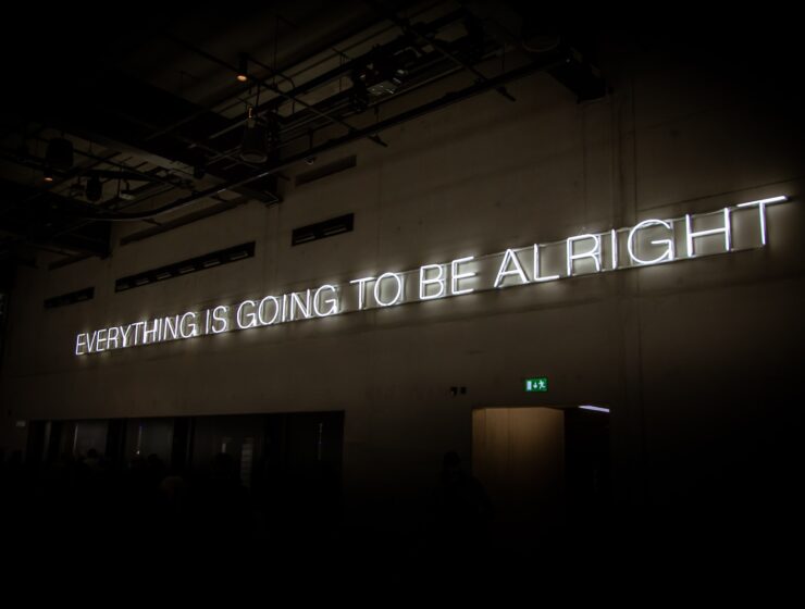 neon light signage on wall