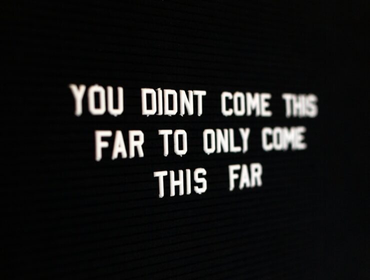 you didnt come this far to only come this far lighted text