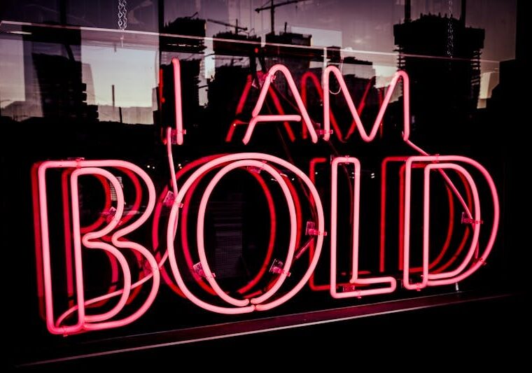 I Am bold neon signage at night time